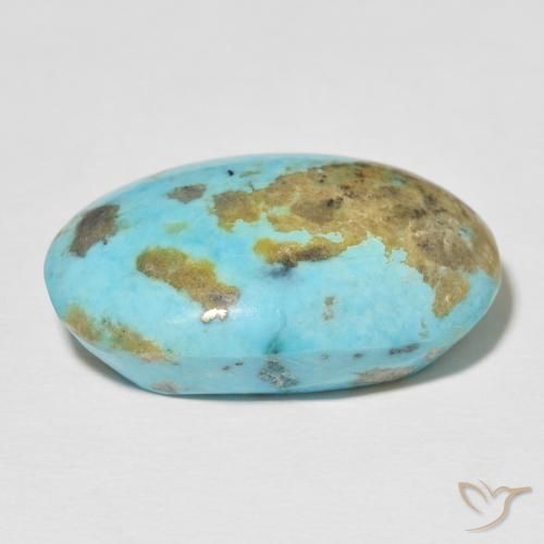 Turquoise Gemstone in 27.9 x 18.7 mm Size for Sale, Turquoise Stone in Bright Blue Green Color