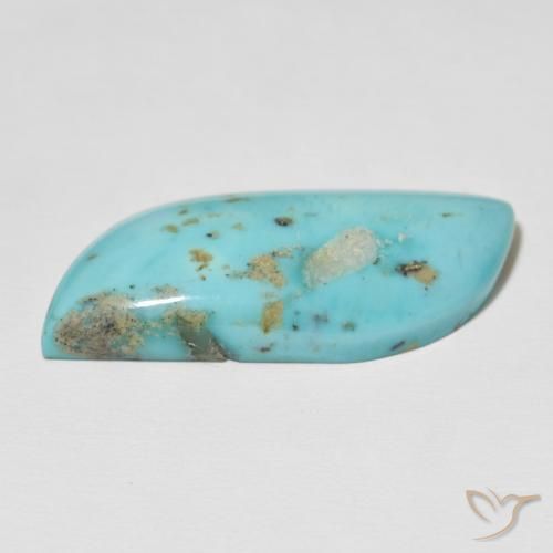 Turquoise Gemstone in 29.2 x 16.7 mm Size for Sale, Turquoise Stone in Bright Blue Green Color
