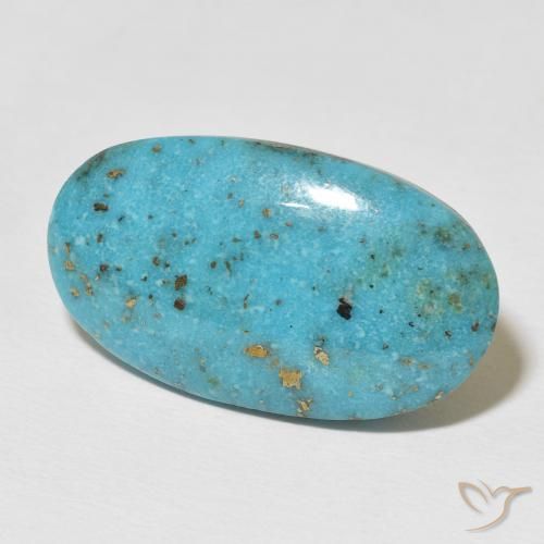 22.58 ct Turquoise Turquoise Stone, Natural Turquoise in Oval Cabochon Shape for Sale