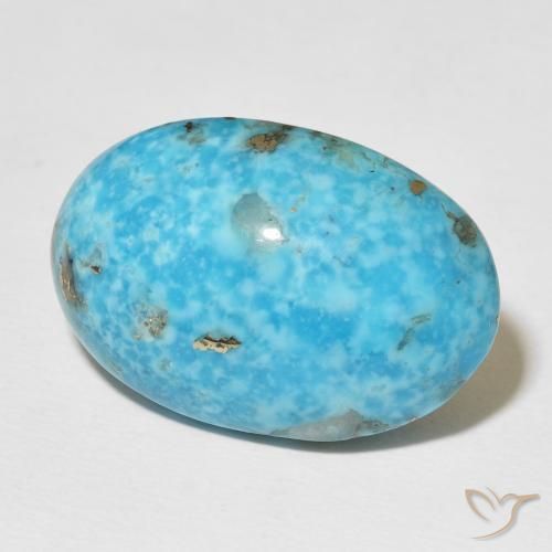24.84 ct Turquoise Turquoise Stone, Natural Turquoise in Oval Cabochon Shape for Sale