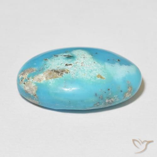 Turquoise Gemstone in 25.2 x 16.6 mm Size for Sale, Turquoise Stone in Greenish Blue Color