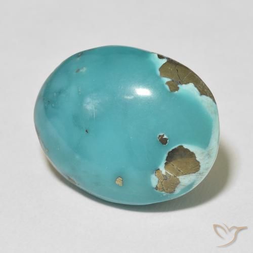 23.00 ct Turquoise Turquoise Stone, Natural Turquoise in Oval Cabochon Shape for Sale
