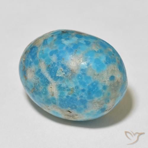 24.07 ct Turquoise Turquoise Stone, Natural Turquoise in Oval Cabochon Shape for Sale