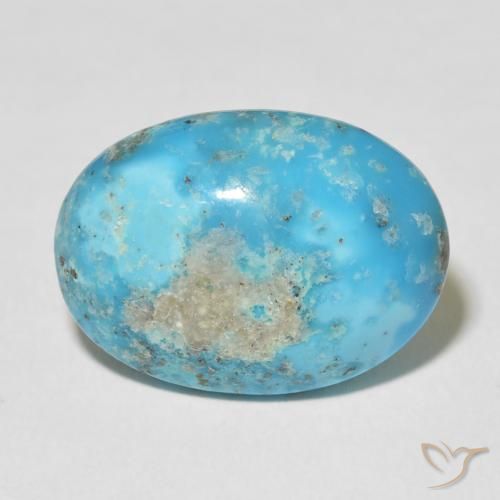 15.69ct Natural Greenish Blue Turquoise, Oval, Opaque