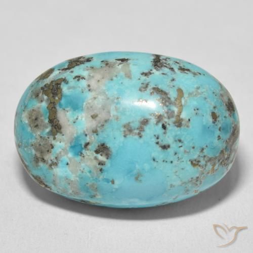28.75ct Natural Greenish Blue Turquoise, Oval, Opaque, Photo A