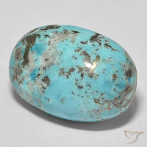 28.75 ct Turquoise Turquoise Stone, Natural Turquoise in Oval Cabochon Shape for Sale