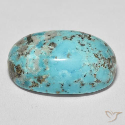 Turquoise Gemstone in 22.7 x 15.8 mm Size for Sale, Turquoise Stone in Greenish Blue Color