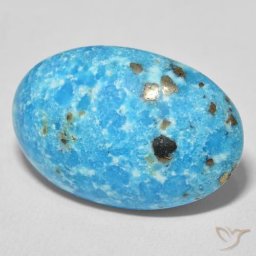 29.13 ct Turquoise Turquoise Stone, Natural Turquoise in Oval Cabochon Shape for Sale