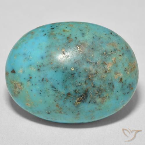 27.07 ct Turquoise Turquoise Gemstone, Turquoise Gem in Oval Cabochon Shape for Sale.