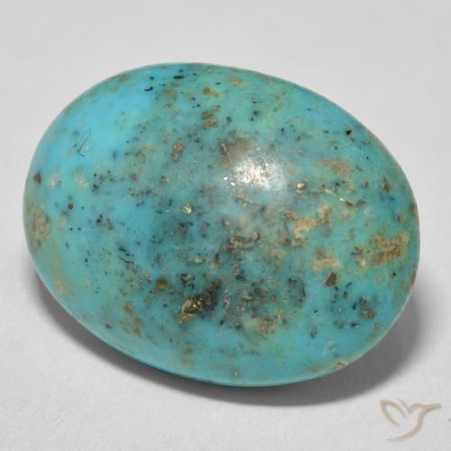 27.07 ct Turquoise Turquoise Stone, Natural Turquoise in Oval Cabochon Shape for Sale