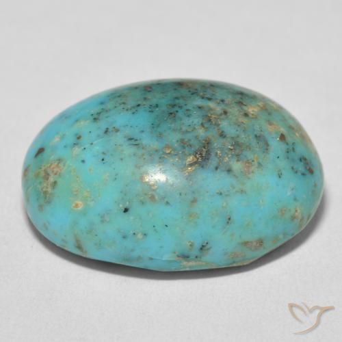 Turquoise Gemstone in 22.9 x 17.4 mm Size for Sale, Turquoise Stone in Bluish Green Color