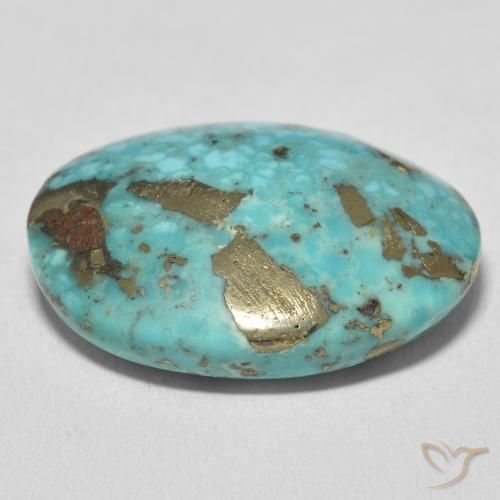 Turquoise Gemstone in 23.5 x 18.2 mm Size for Sale, Turquoise Stone in Medium Greenish Blue Color