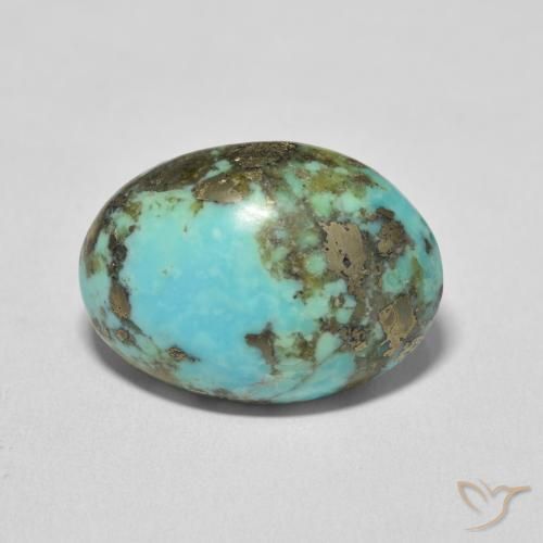 20.88ct Natural Green Blue Turquoise, Oval, Opaque