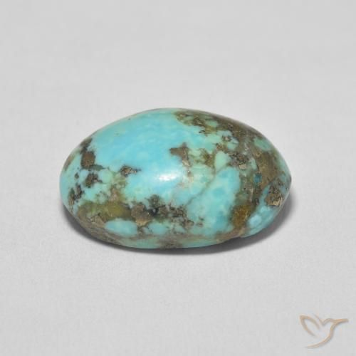 Turquoise Gemstone in 20 x 15 mm (calibrated) Size for Sale, Turquoise Stone in Green Blue Color