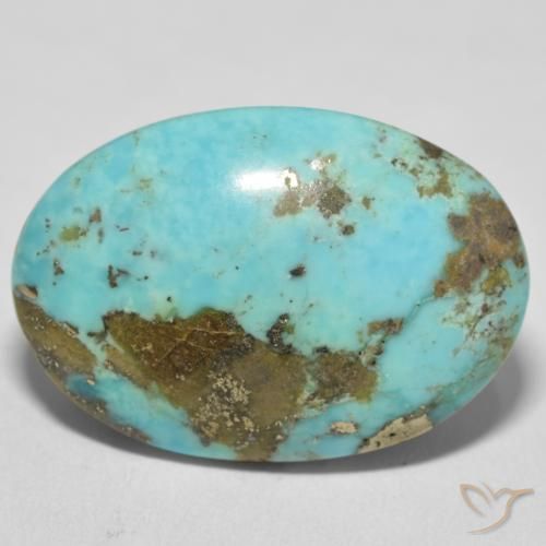 36.87 ct Turquoise Turquoise Gemstone, Turquoise Gem in Oval Cabochon Shape for Sale.