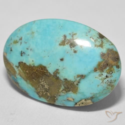 36.87 ct Turquoise Turquoise Stone, Natural Turquoise in Oval Cabochon Shape for Sale