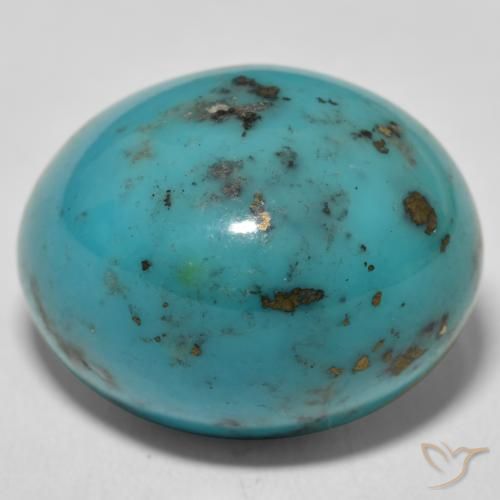 39.89 ct Turquoise Turquoise Gemstone, Turquoise Gem in Oval Cabochon Shape for Sale.
