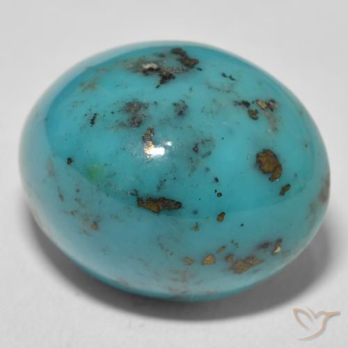 39.89 ct Turquoise Turquoise Stone, Natural Turquoise in Oval Cabochon Shape for Sale