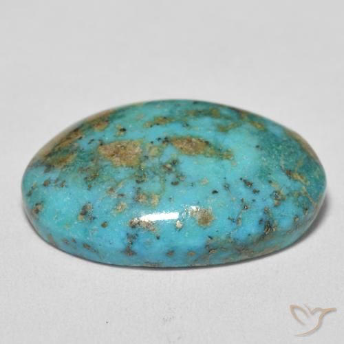 Turquoise Gemstone in 24.1 x 16.3 mm Size for Sale, Turquoise Stone in Green Blue Color