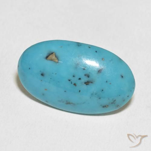 15.16 ct Turquoise Turquoise Stone, Natural Turquoise in Oval Cabochon Shape for Sale
