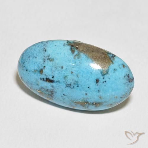 40.55 ct Turquoise Turquoise Stone, Natural Turquoise in Oval Cabochon Shape for Sale