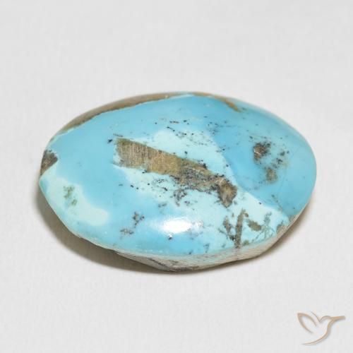 Turquoise Gemstone in 28.8 x 23.1 mm Size for Sale, Turquoise Stone in Bright Blue Green Color