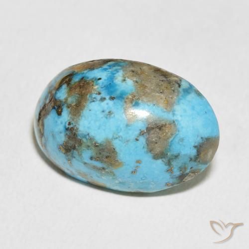 27.55 ct Turquoise Turquoise Stone, Natural Turquoise in Oval Cabochon Shape for Sale