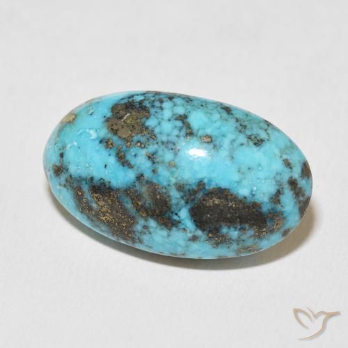 26.38 ct Turquoise Turquoise Stone, Natural Turquoise in Oval Cabochon Shape for Sale