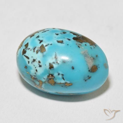 28.58 ct Turquoise Turquoise Stone, Natural Turquoise in Oval Cabochon Shape for Sale