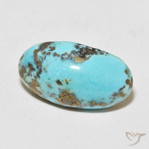 25.11 ct Turquoise Turquoise Stone, Natural Turquoise in Oval Cabochon Shape for Sale