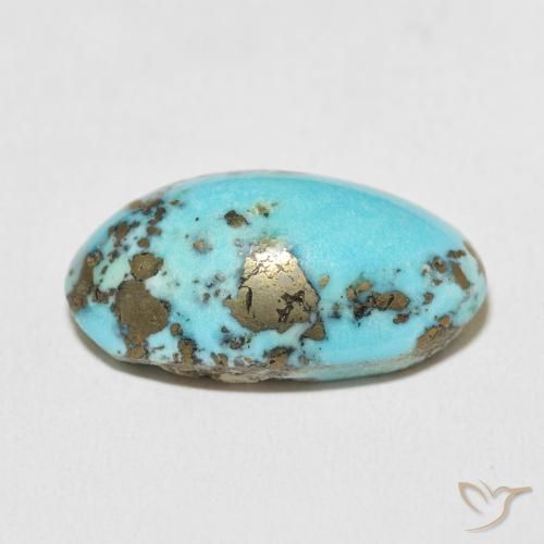 Turquoise Gemstone in 23.9 x 13.6 mm Size for Sale, Turquoise Stone in Greenish Blue Color