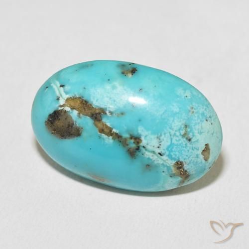 25.72 ct Turquoise Turquoise Stone, Natural Turquoise in Oval Cabochon Shape for Sale