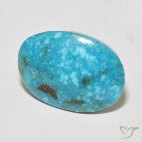 24.85 ct Turquoise Turquoise Stone, Natural Turquoise in Oval Cabochon Shape for Sale