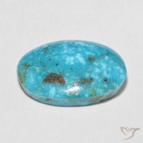 Turquoise Gemstone in 25 x 18 mm (calibrated) Size for Sale, Turquoise Stone in Medium Teal Color