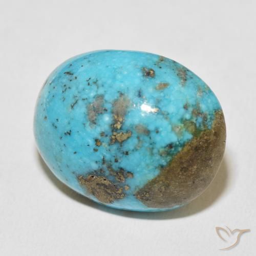 45.72 ct Turquoise Turquoise Stone, Natural Turquoise in Oval Cabochon Shape for Sale