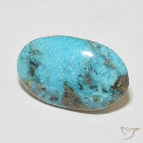 22.49 ct Turquoise Turquoise Stone, Natural Turquoise in Oval Cabochon Shape for Sale