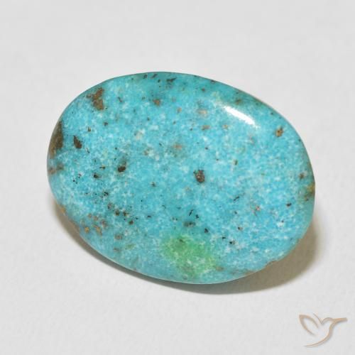 27.65 ct Turquoise Turquoise Stone, Natural Turquoise in Oval Cabochon Shape for Sale