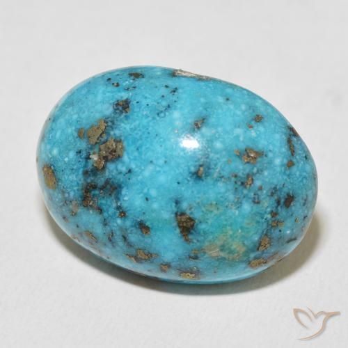 42.37 ct Turquoise Turquoise Stone, Natural Turquoise in Oval Cabochon Shape for Sale