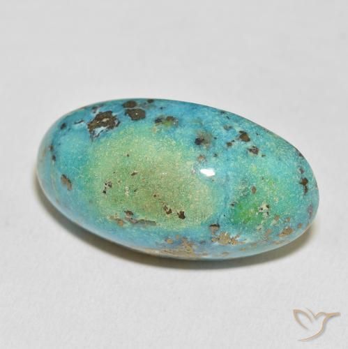 60.47 ct Turquoise Turquoise Stone, Natural Turquoise in Oval Cabochon Shape for Sale