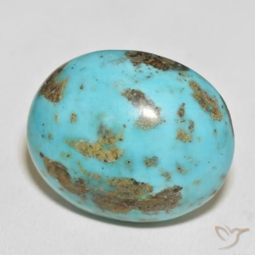 62.74 ct Turquoise Turquoise Stone, Natural Turquoise in Oval Cabochon Shape for Sale