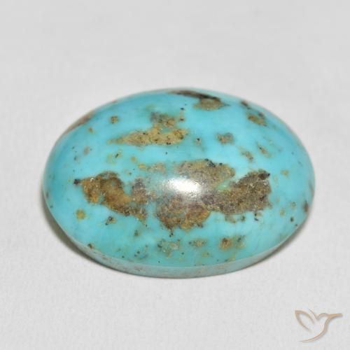 Turquoise Gemstone in 31.4 x 26 mm Size for Sale, Turquoise Stone in Medium Greenish Blue Color
