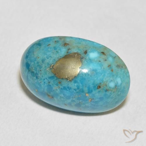 24.53 ct Turquoise Turquoise Stone, Natural Turquoise in Oval Cabochon Shape for Sale