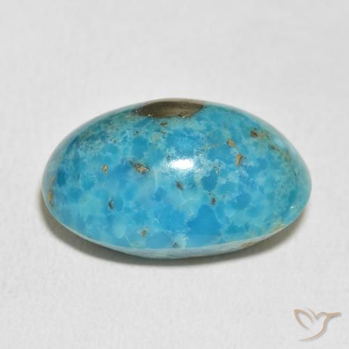 Turquoise Gemstone in 22 x 14.4 mm Size for Sale, Turquoise Stone in Medium Greenish Blue Color