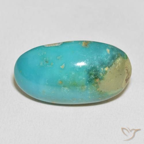 27.56 ct Turquoise Turquoise Gemstone, Turquoise Gem in Oval Cabochon Shape for Sale.