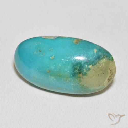 27.56 ct Turquoise Turquoise Stone, Natural Turquoise in Oval Cabochon Shape for Sale
