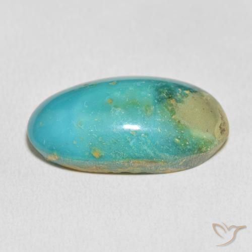 Turquoise Gemstone in 27.9 x 15.3 mm Size for Sale, Turquoise Stone in Green Blue Color