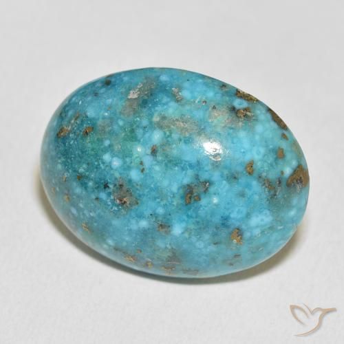 36.79 ct Turquoise Turquoise Stone, Natural Turquoise in Oval Cabochon Shape for Sale