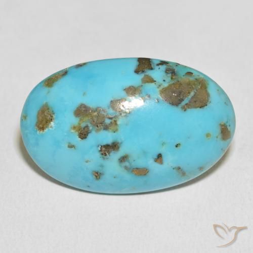 28.70 ct Turquoise Turquoise Gemstone, Turquoise Gem in Oval Cabochon Shape for Sale.