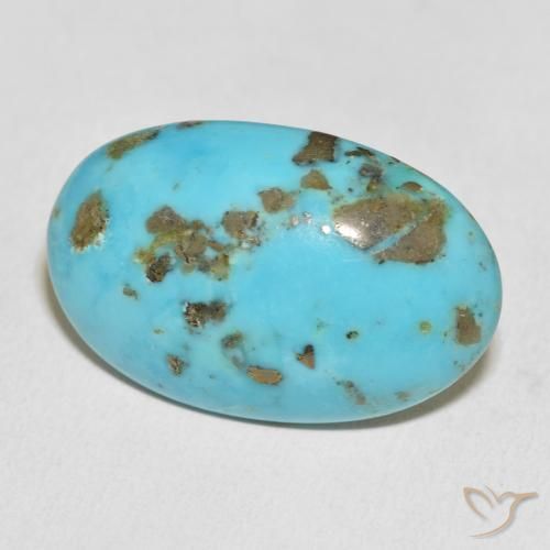28.70 ct Turquoise Turquoise Stone, Natural Turquoise in Oval Cabochon Shape for Sale