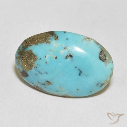 21.83 ct Turquoise Turquoise Stone, Natural Turquoise in Oval Cabochon Shape for Sale